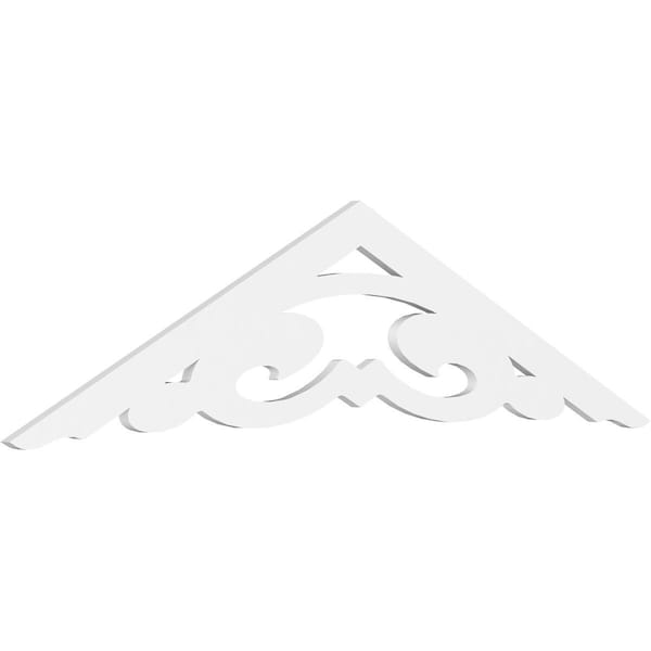 Ekena Millwork Pitch Preston Architectural Grade PVC Gable Pediment, 72"W x 18"H x 1"P (6/12) GPP072X018X100PRE - main